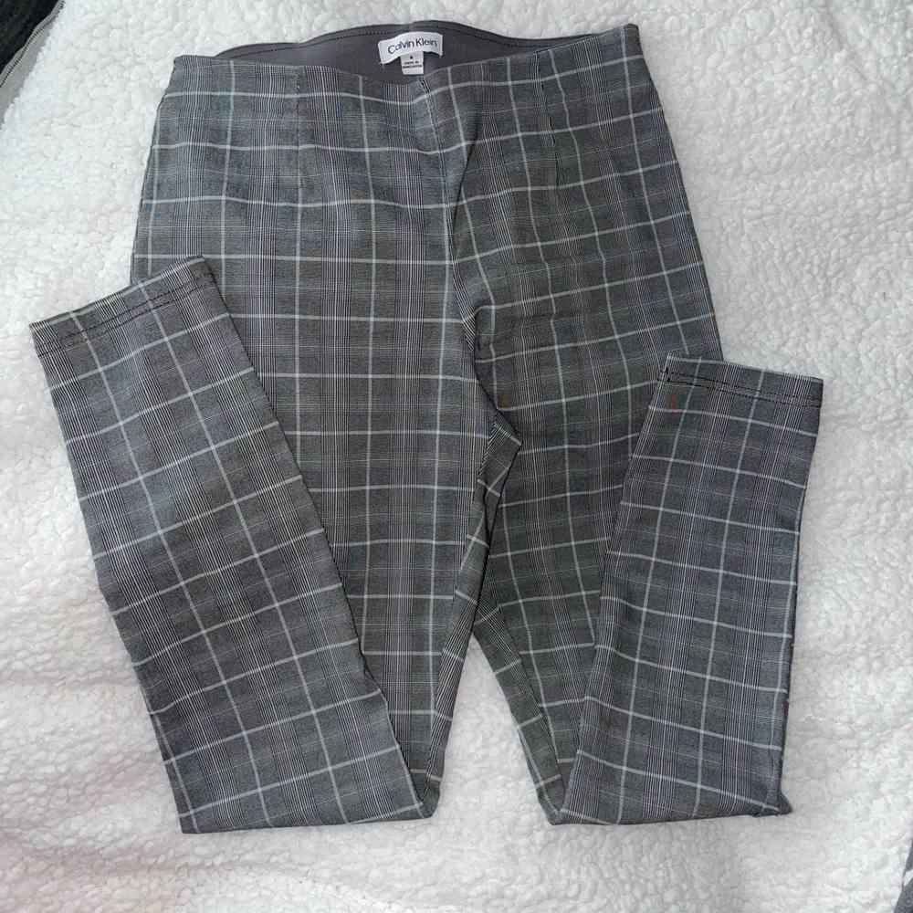 Calvin Klein Charcoal Checkered Trousers